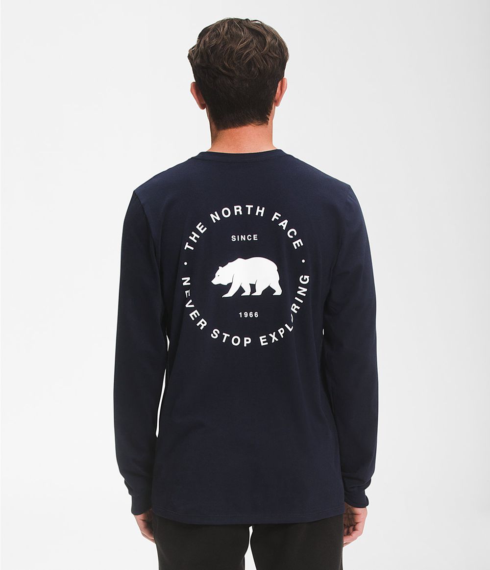 The North Face Lange Ärmel Bear Nse T-Shirts Herren - Navy CH-138HKOG